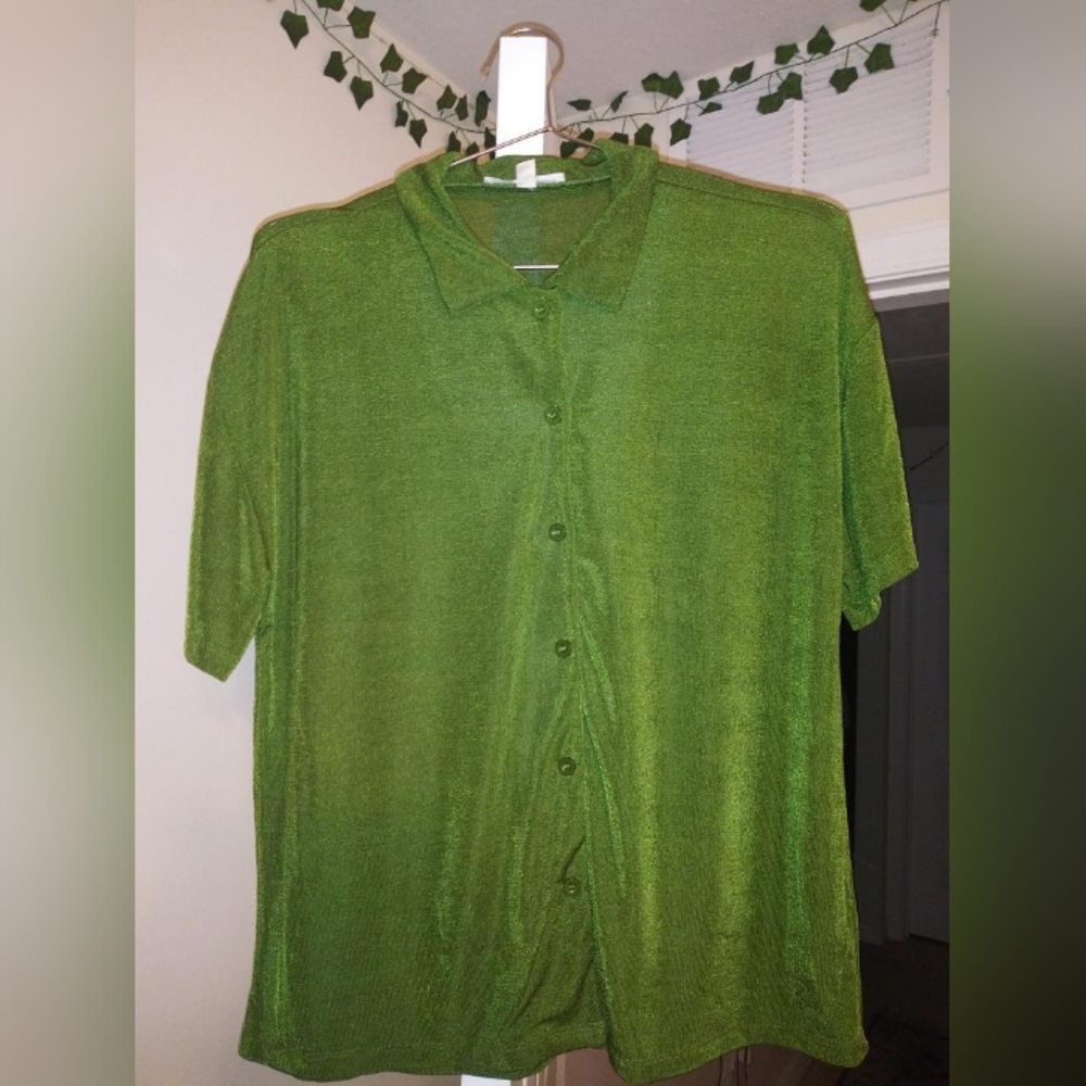 Pie in the sky green polo shirt